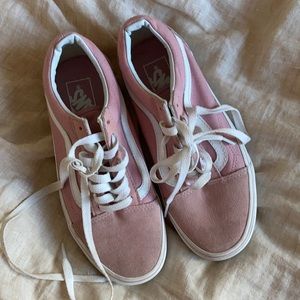 Vans old school low tops suede pink size 6 classic shoe